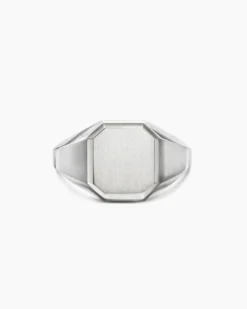 Streamline® Signet Ring Platinum, 14mm