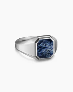 Streamline® Signet Ring Sterling Silver with Pietersite, 14mm