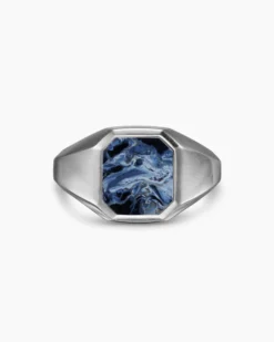Streamline® Signet Ring Sterling Silver with Pietersite, 14mm