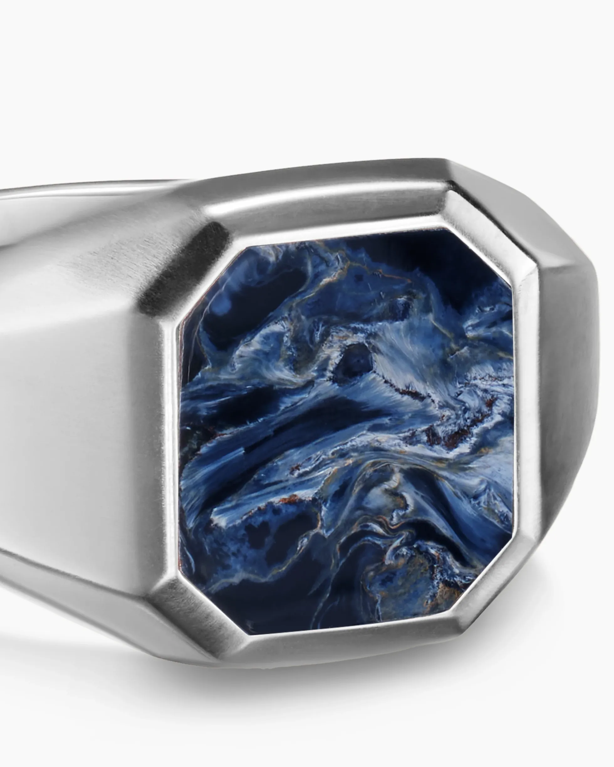 Streamline® Signet Ring Sterling Silver with Pietersite, 14mm