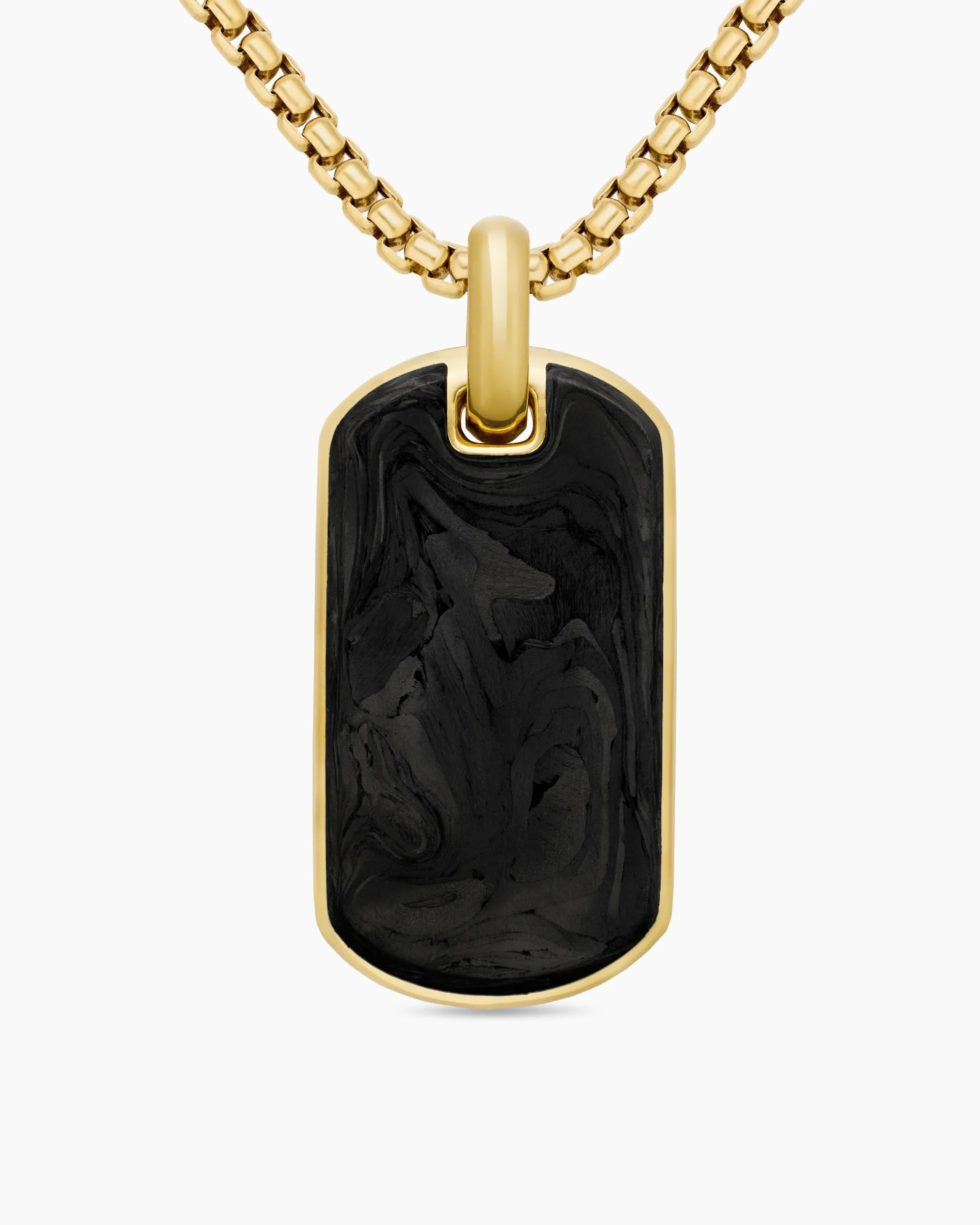 Streamline® Tag 18K Yellow Gold with Forged Carbon, 35mm
