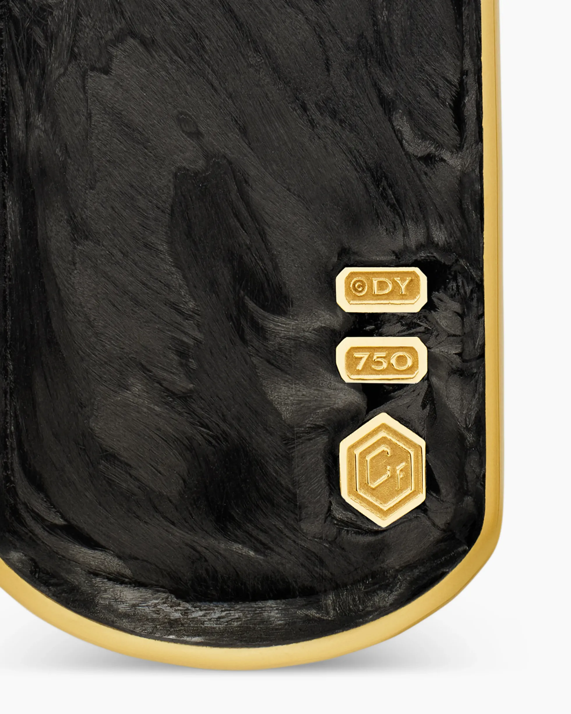Streamline® Tag 18K Yellow Gold with Forged Carbon, 35mm