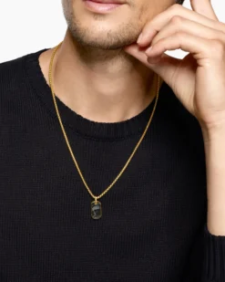 Streamline® Tag 18K Yellow Gold with Forged Carbon, 21.2mm
