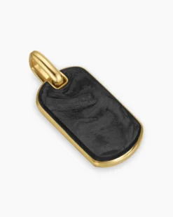 Streamline® Tag 18K Yellow Gold with Forged Carbon, 21.2mm