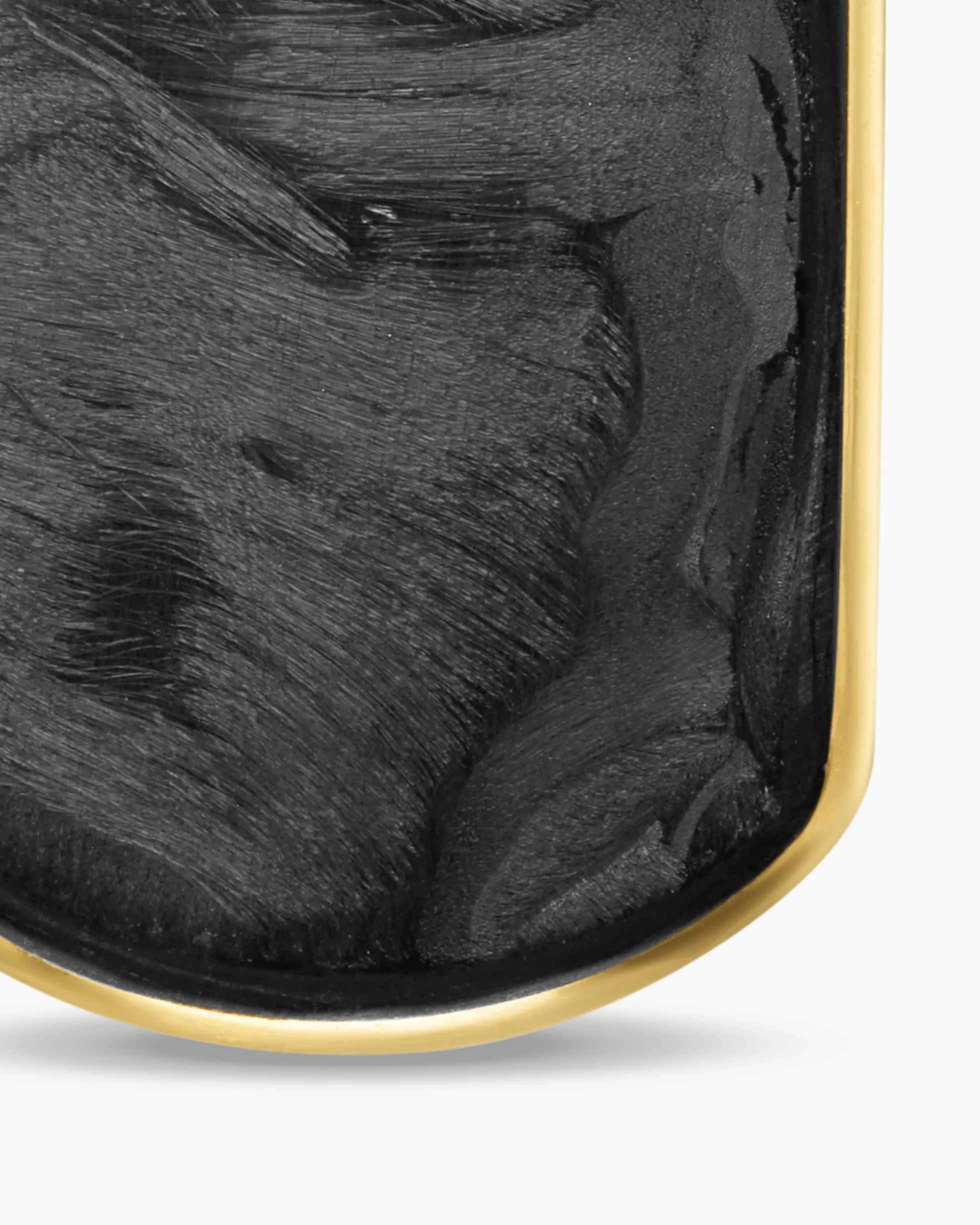 Streamline® Tag 18K Yellow Gold with Forged Carbon, 21.2mm