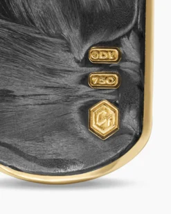 Streamline® Tag 18K Yellow Gold with Forged Carbon, 21.2mm