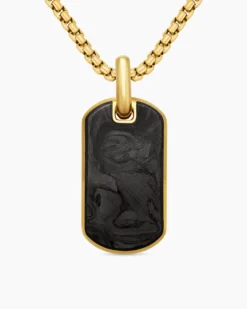 Streamline® Tag 18K Yellow Gold with Forged Carbon, 27mm