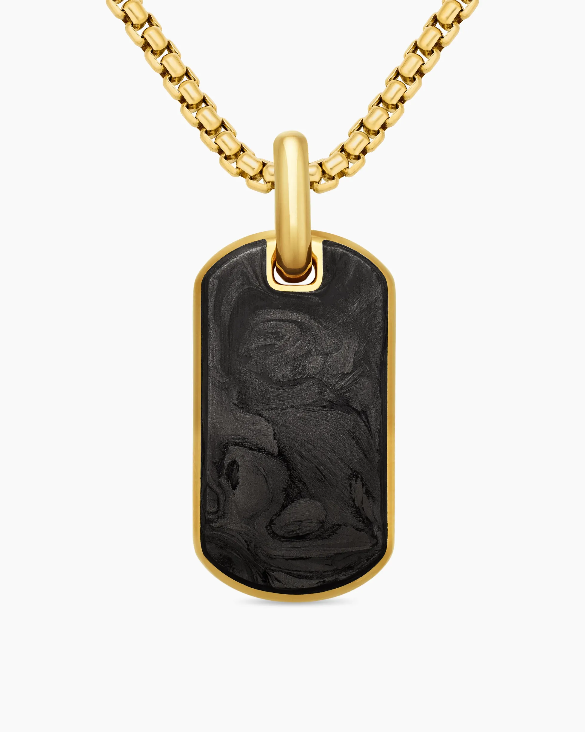 Streamline® Tag 18K Yellow Gold with Forged Carbon, 27mm