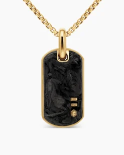 Streamline® Tag 18K Yellow Gold with Forged Carbon, 27mm