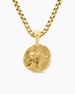 Taurus Amulet 18K Yellow Gold, 17mm