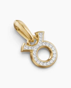 Taurus Amulet 18K Yellow Gold with Diamonds, 14.5mm