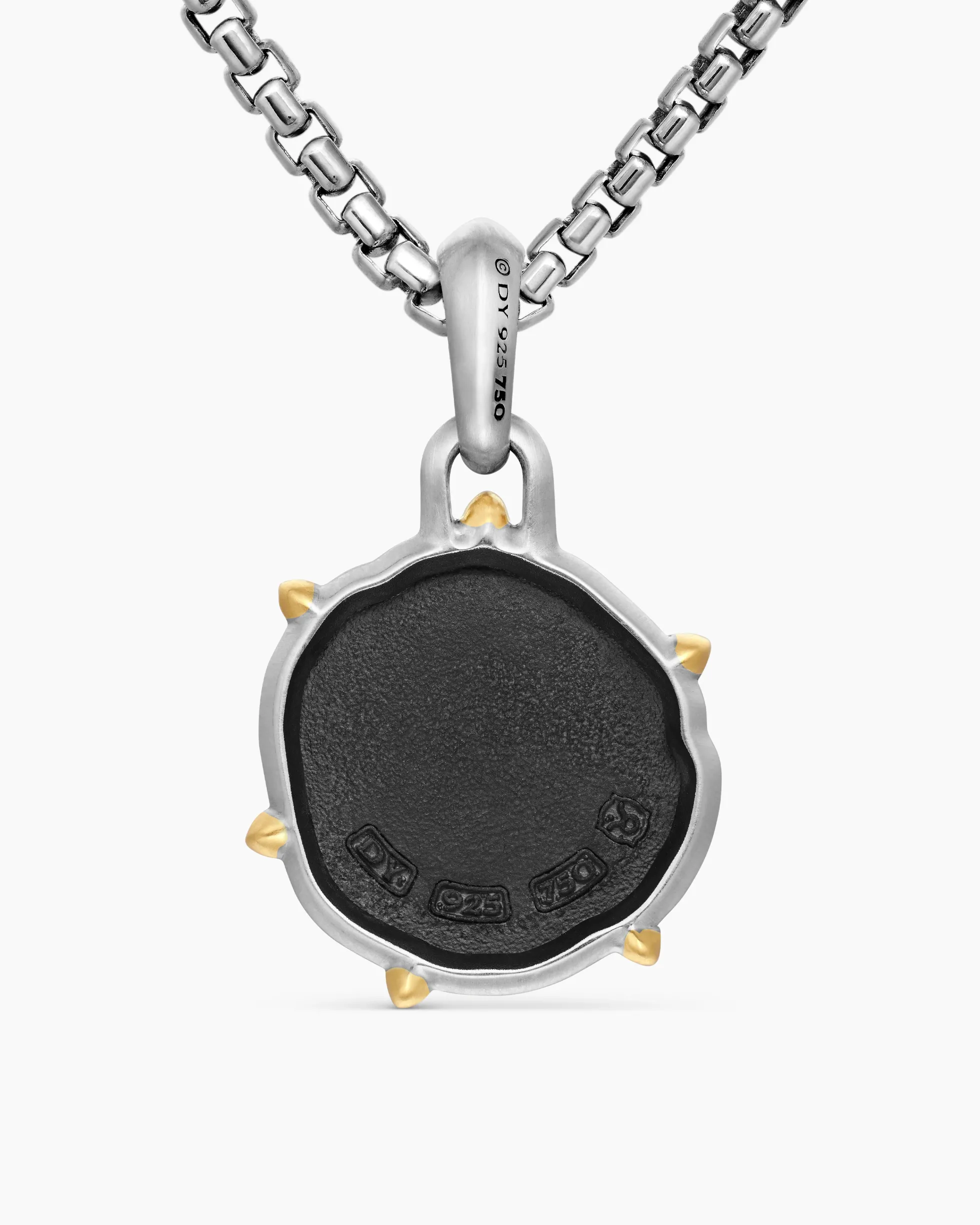 Taurus Amulet Sterling Silver with 18K Yellow Gold, 23mm