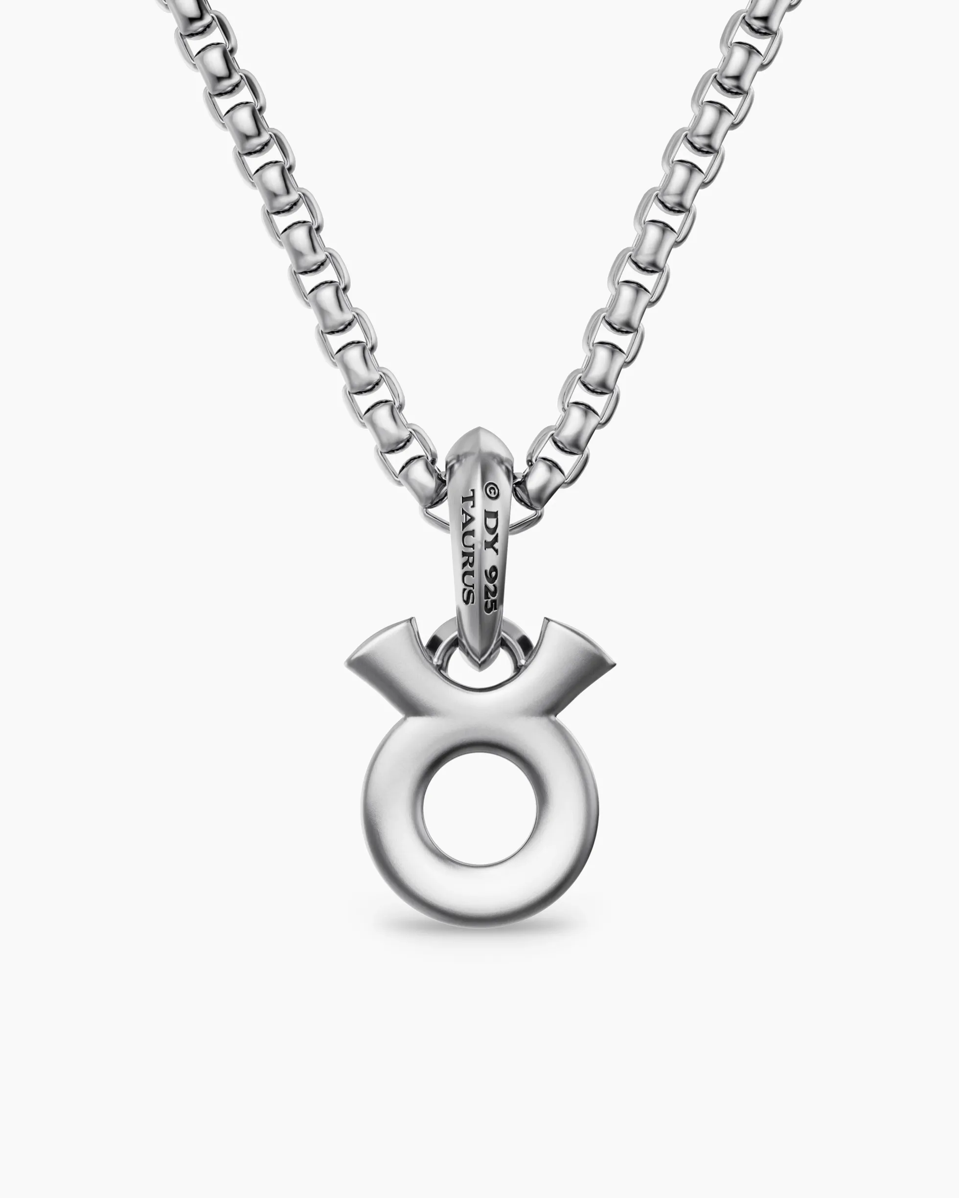 Taurus Amulet Sterling Silver with Diamonds, 14.5mm