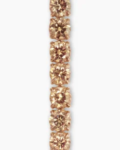 Tennis Bracelet 18K Rose Gold with Cognac Diamonds, 3mm