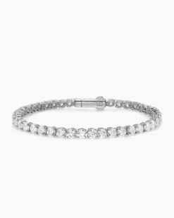 Tennis Bracelet 18K White Gold with Diamonds, 4mm