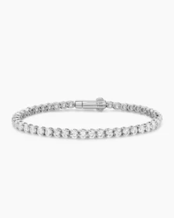 Tennis Bracelet 18K White Gold with Diamonds, 3.8mm