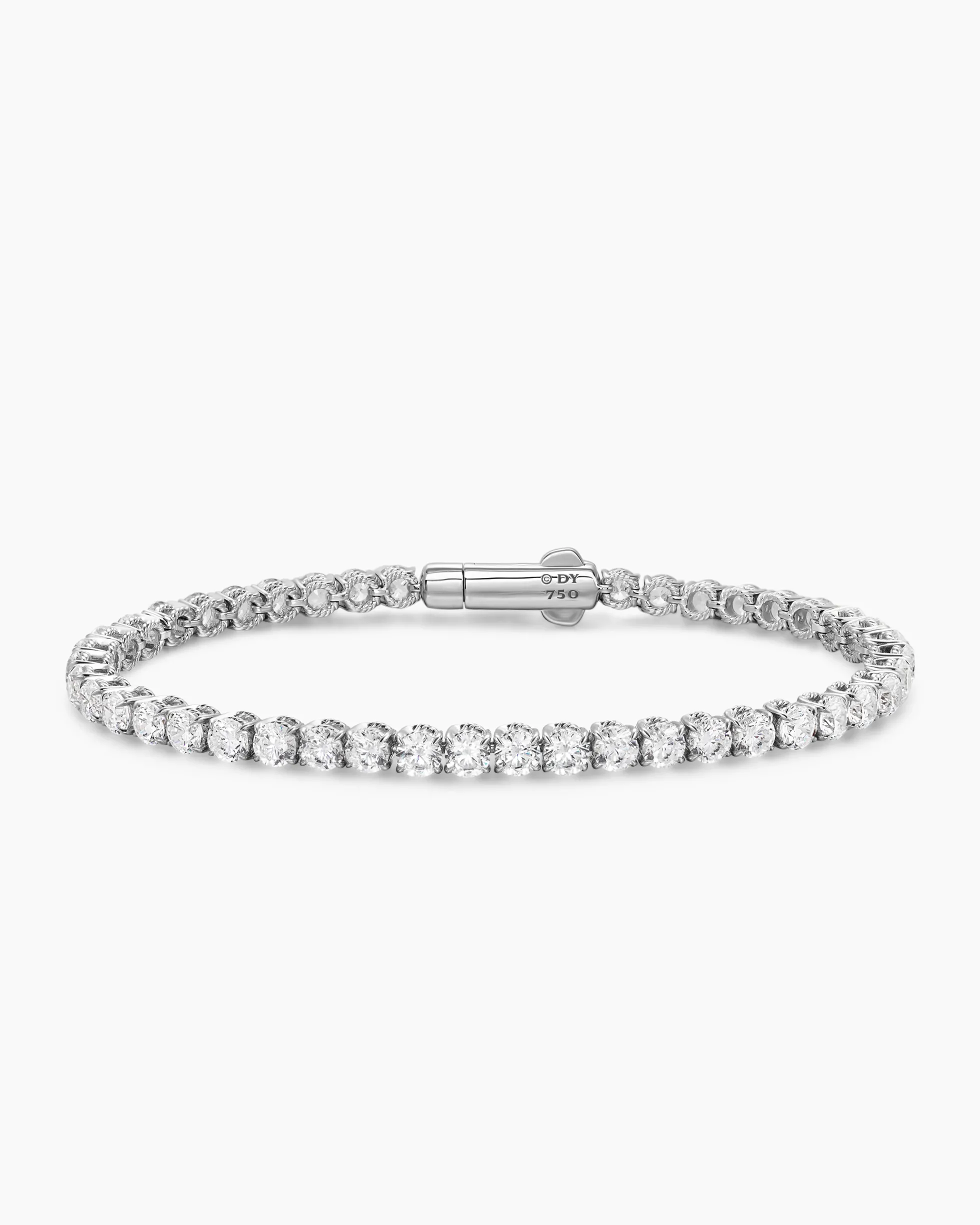 Tennis Bracelet 18K White Gold with Diamonds, 3.8mm