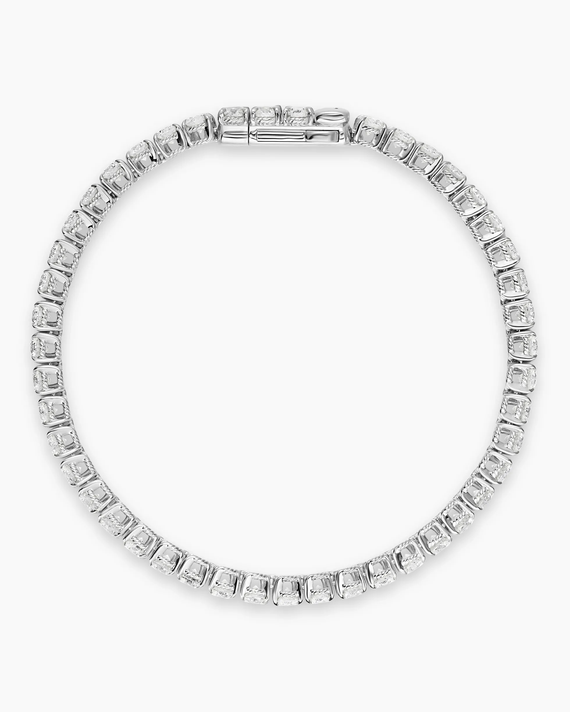 Tennis Bracelet 18K White Gold with Diamonds, 3.8mm