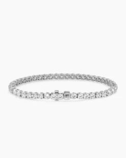 Tennis Bracelet 18K White Gold with Diamonds, 3.8mm