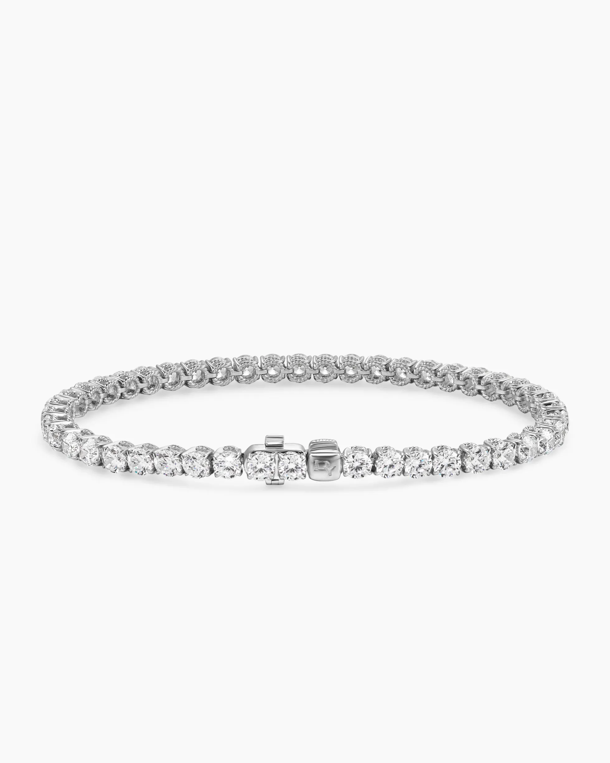 Tennis Bracelet 18K White Gold with Diamonds, 3.8mm