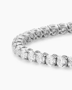 Tennis Bracelet 18K White Gold with Diamonds, 3.8mm