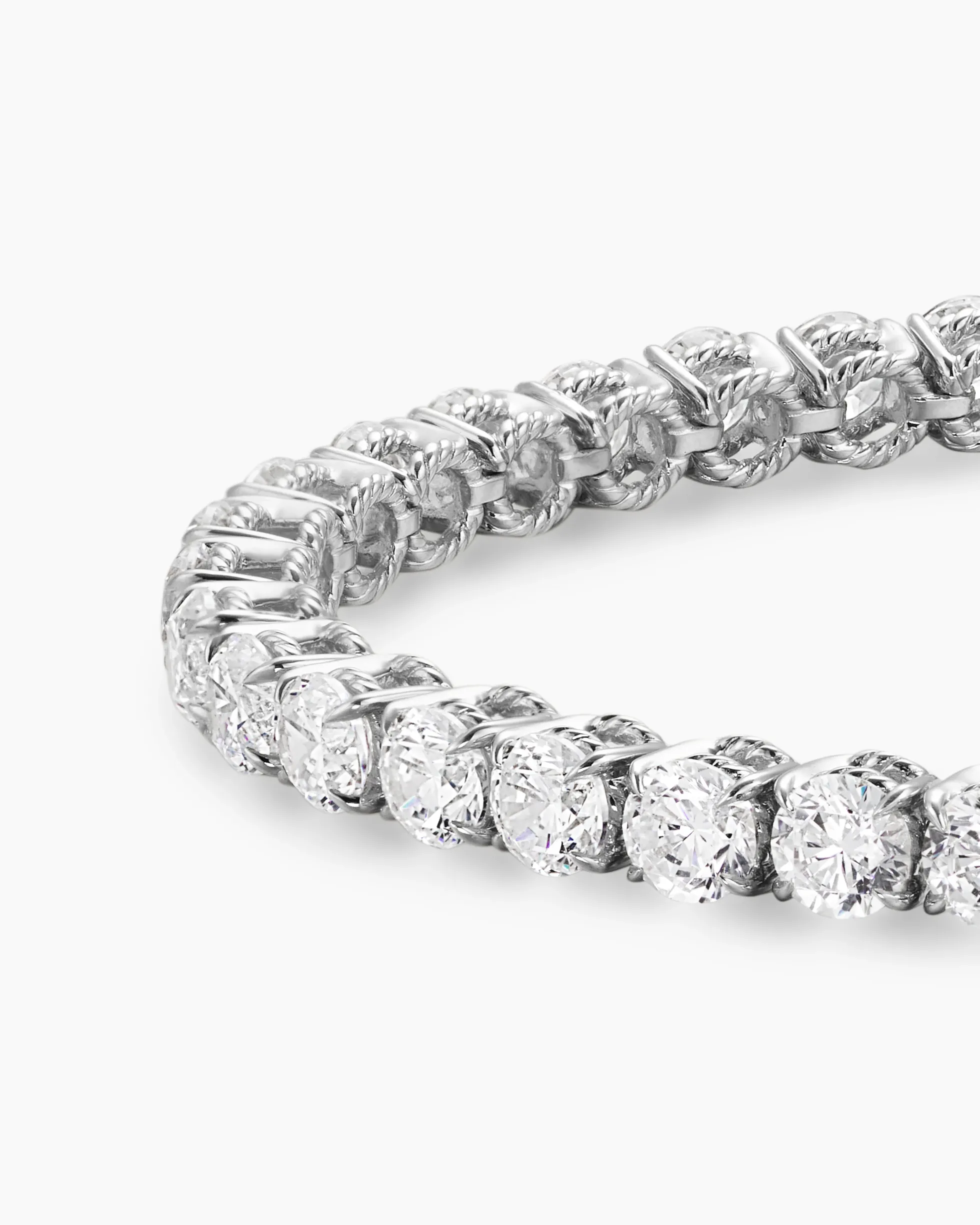 Tennis Bracelet 18K White Gold with Diamonds, 3.8mm