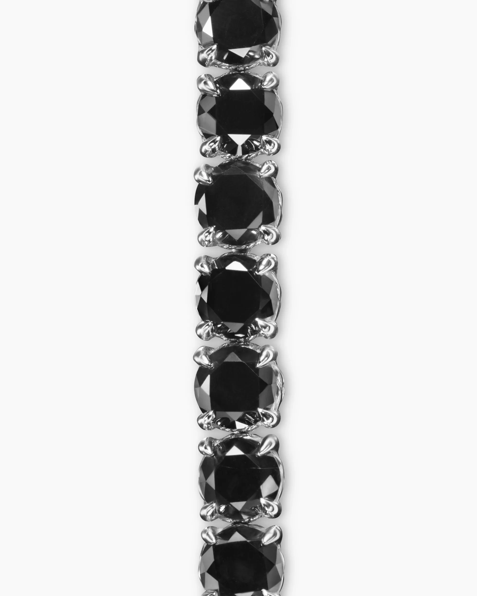 Tennis Bracelet 18K White Gold with Black Diamonds, 3mm