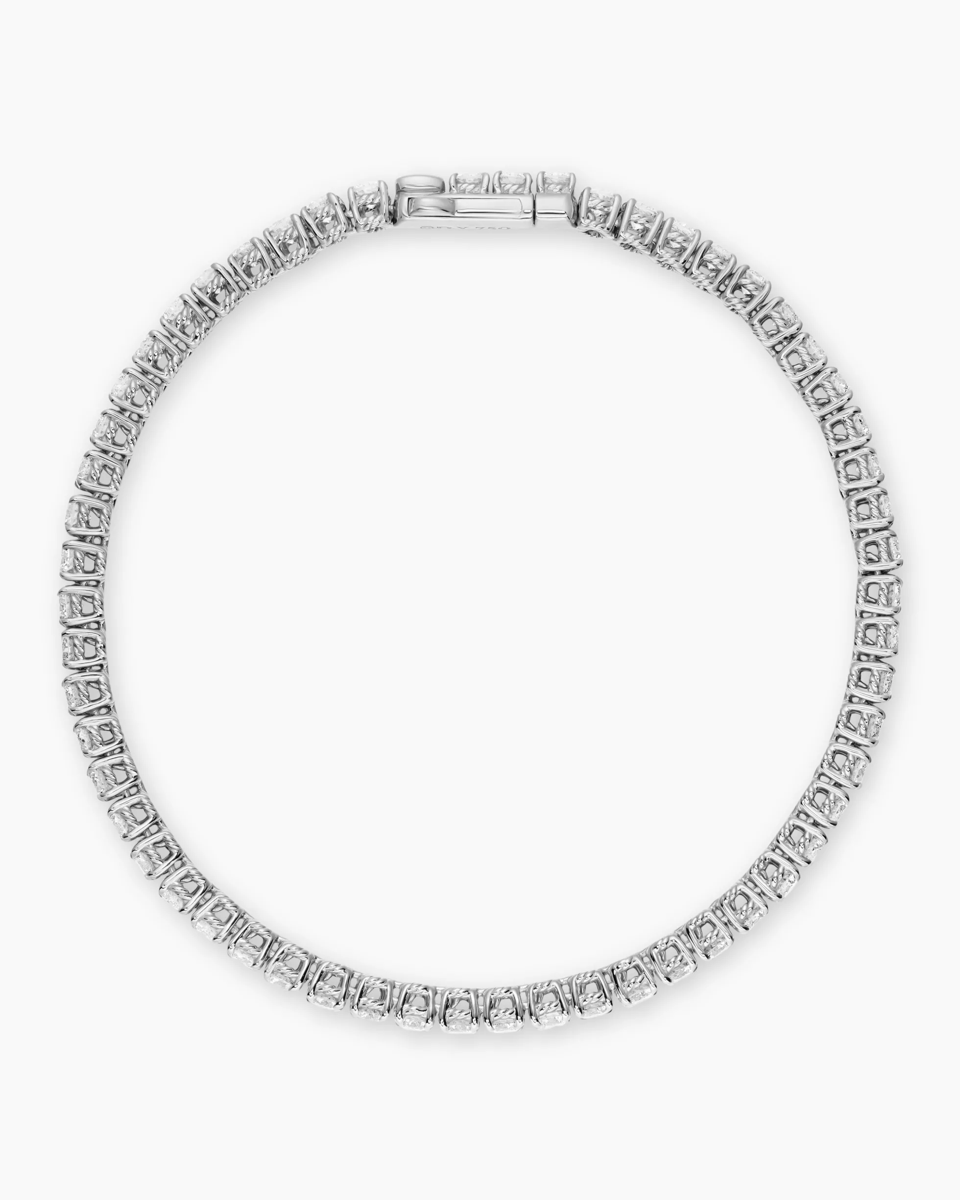 Tennis Bracelet 18K White Gold with Diamonds, 3mm