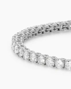 Tennis Bracelet 18K White Gold with Diamonds, 3mm