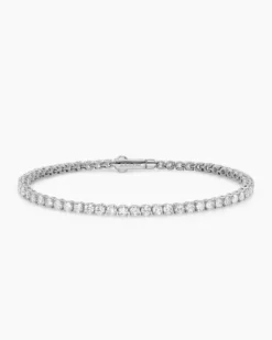 Tennis Bracelet 18K White Gold with Diamonds, 3mm