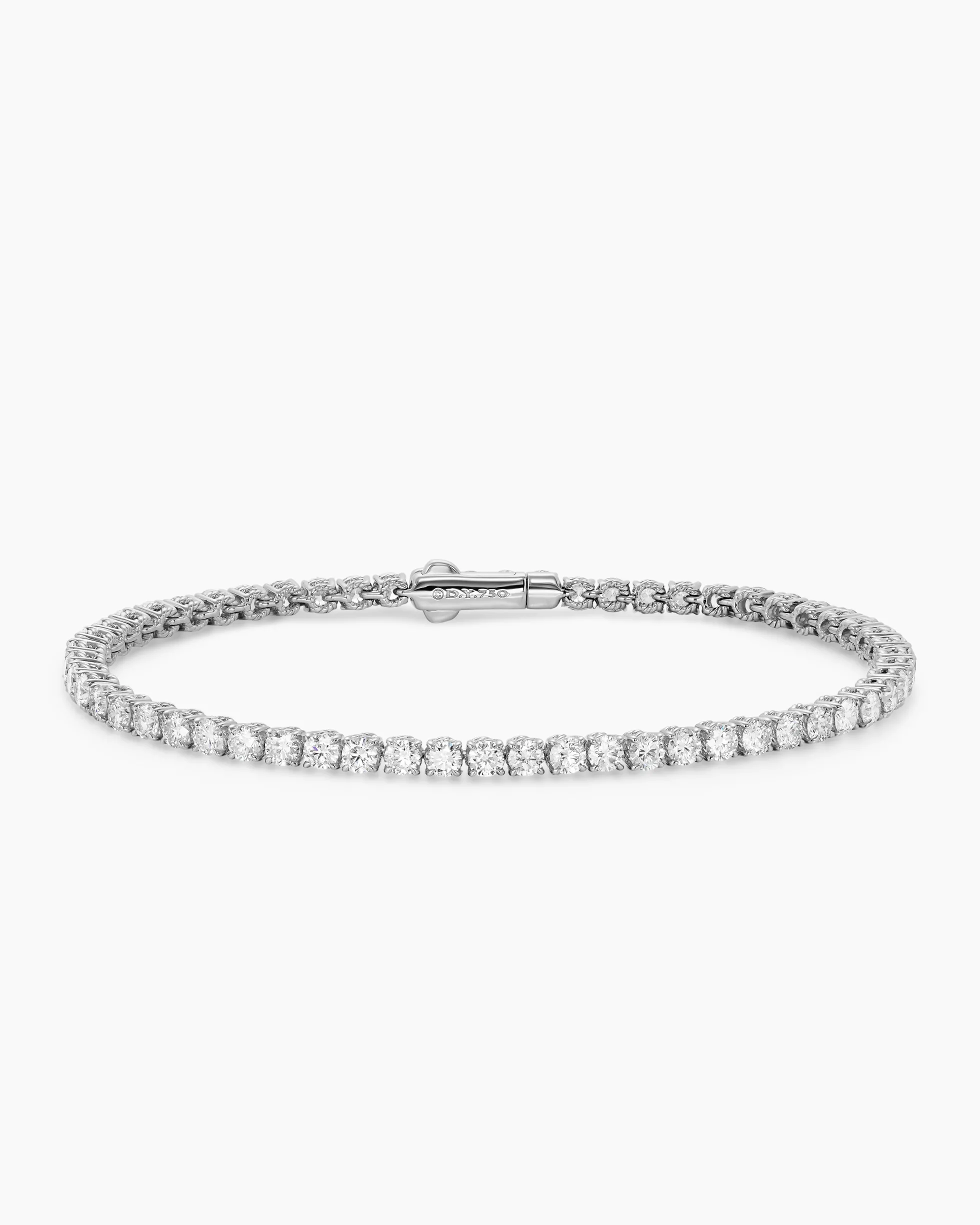 Tennis Bracelet 18K White Gold with Diamonds, 3mm