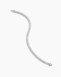Tennis Bracelet 18K White Gold with Diamonds, 3mm