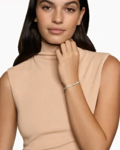 Tennis Bracelet 18K Yellow Gold with Diamonds, 4mm
