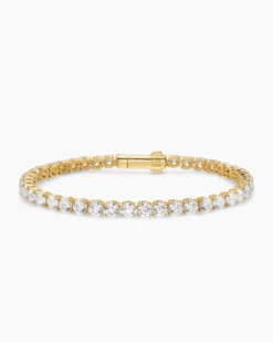 Tennis Bracelet 18K Yellow Gold with Diamonds, 4mm