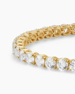 Tennis Bracelet 18K Yellow Gold with Diamonds, 4mm
