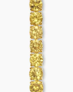 Tennis Bracelet 18K Yellow Gold with Yellow Sapphires, 3mm