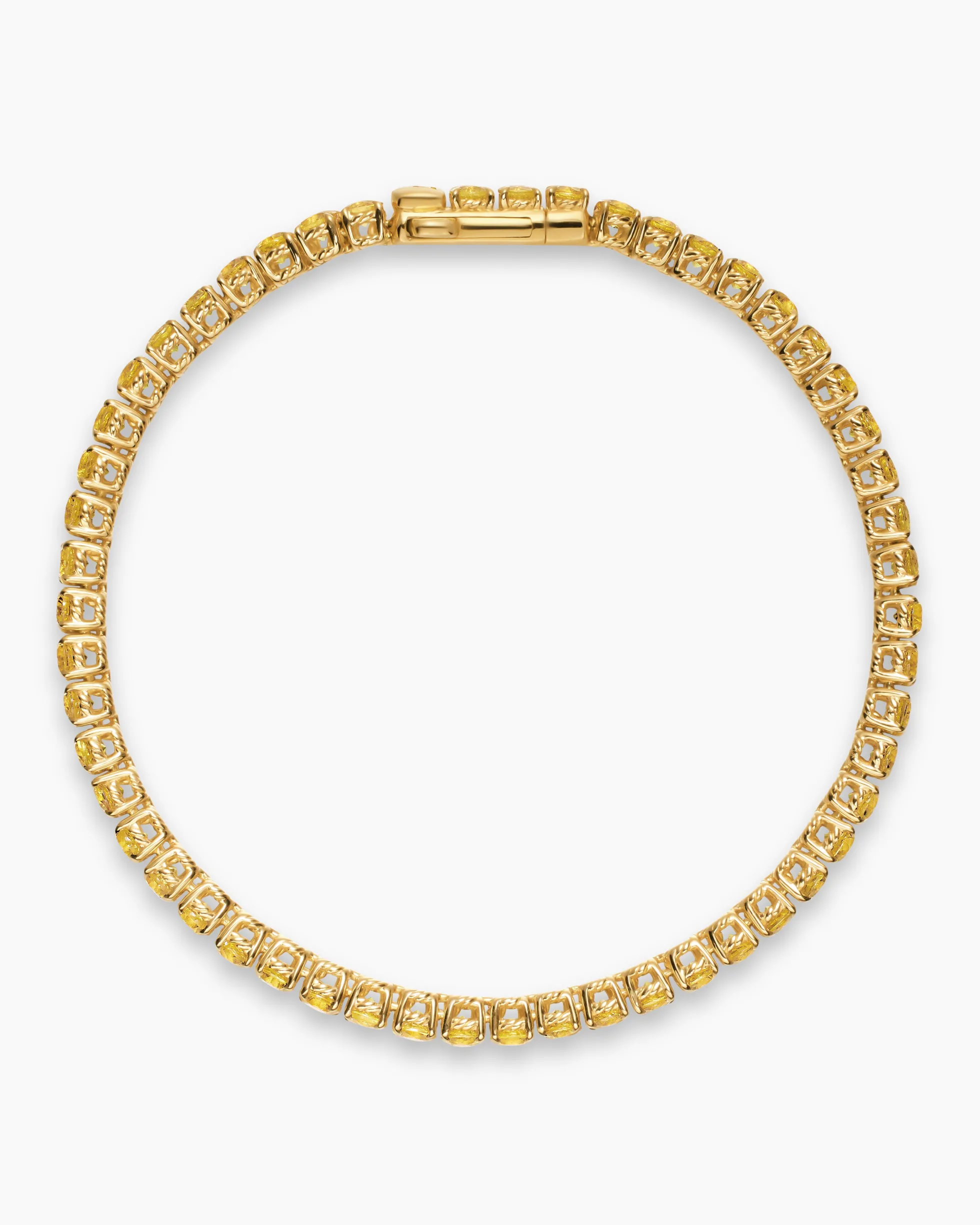 Tennis Bracelet 18K Yellow Gold with Yellow Sapphires, 3mm