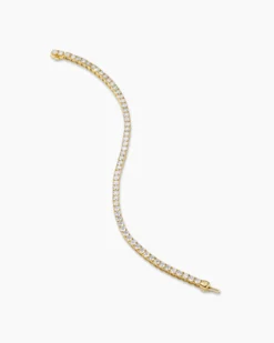 Tennis Bracelet 18K Yellow Gold with Diamonds, 3mm