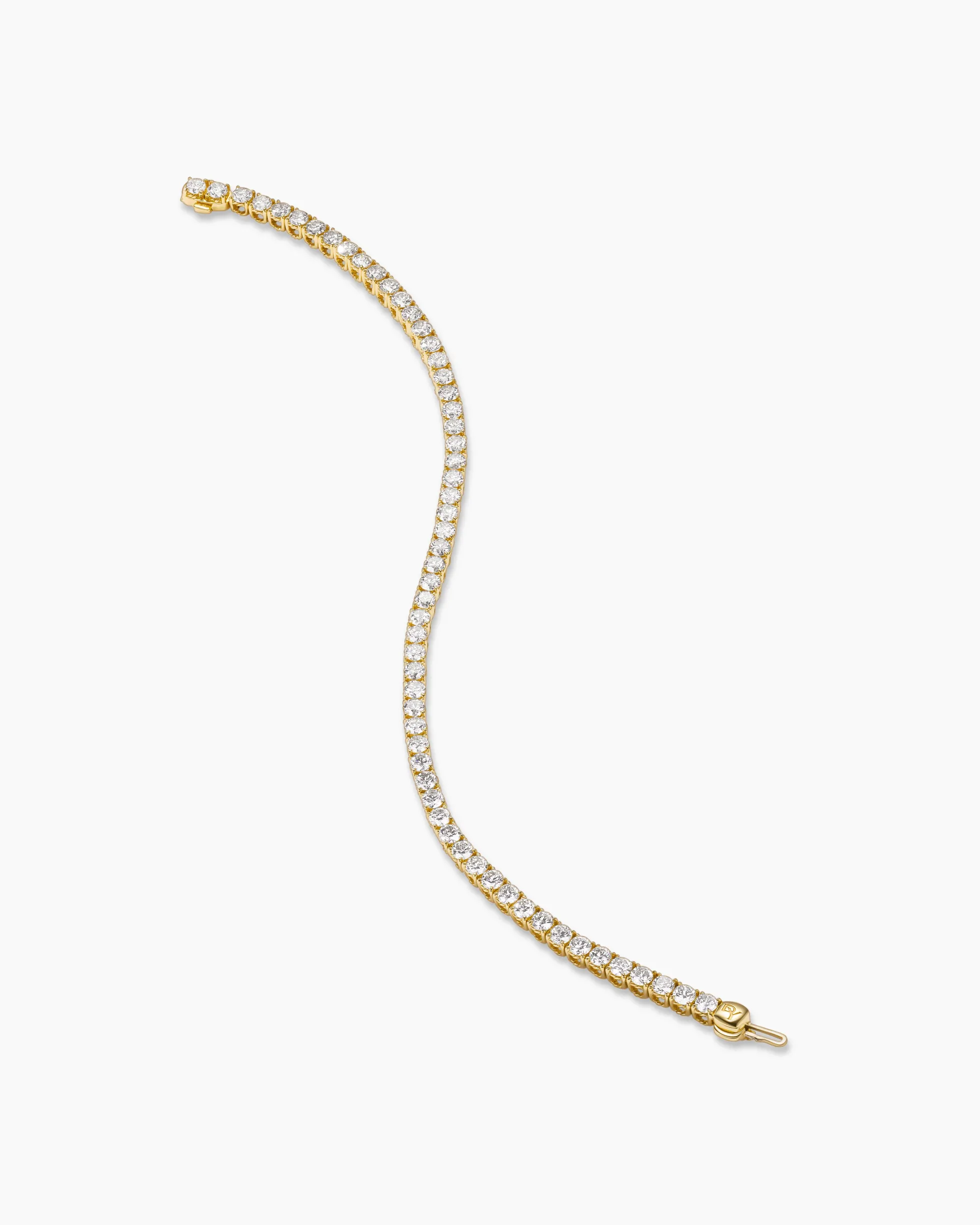 Tennis Bracelet 18K Yellow Gold with Diamonds, 3mm