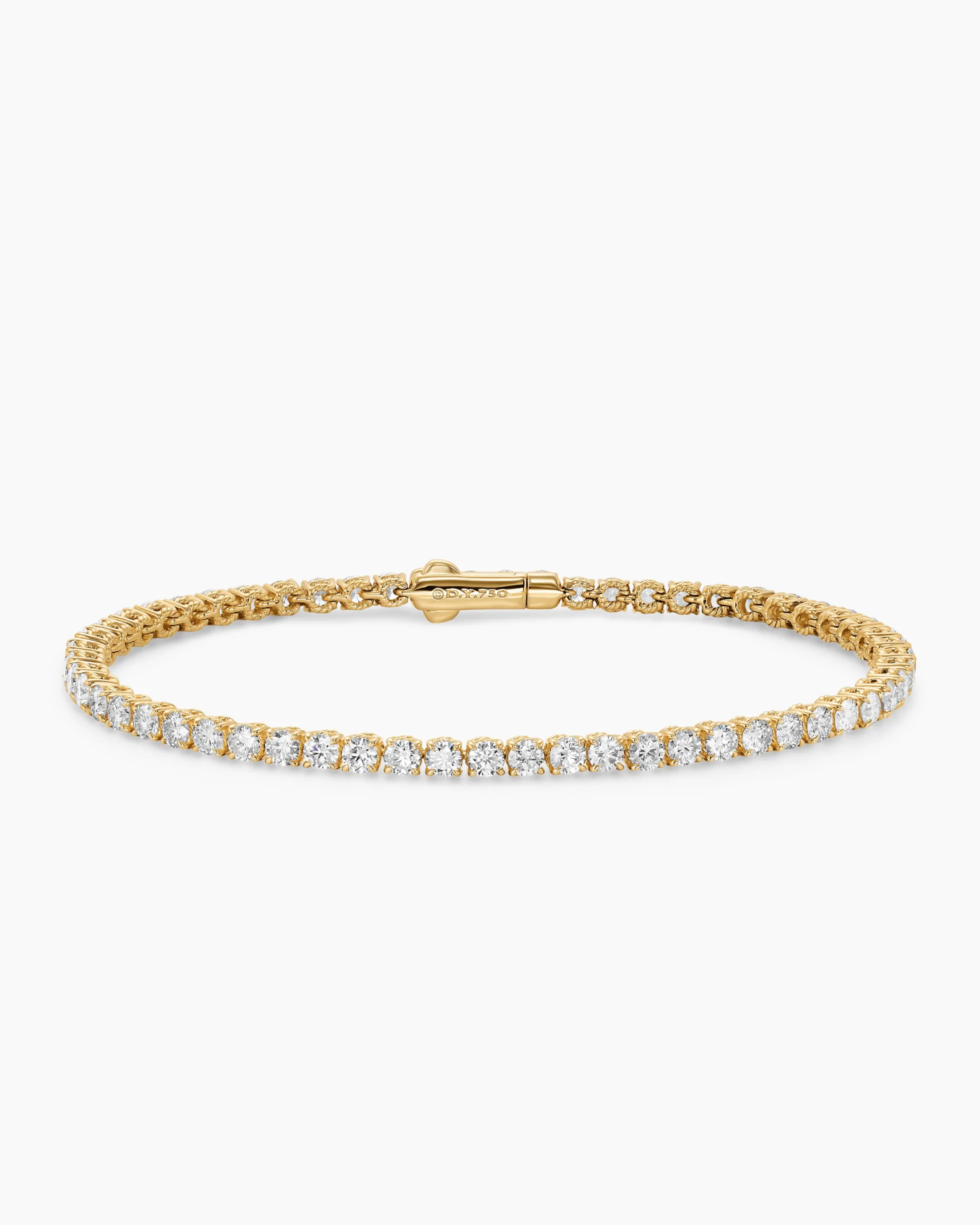 Tennis Bracelet 18K Yellow Gold with Diamonds, 3mm