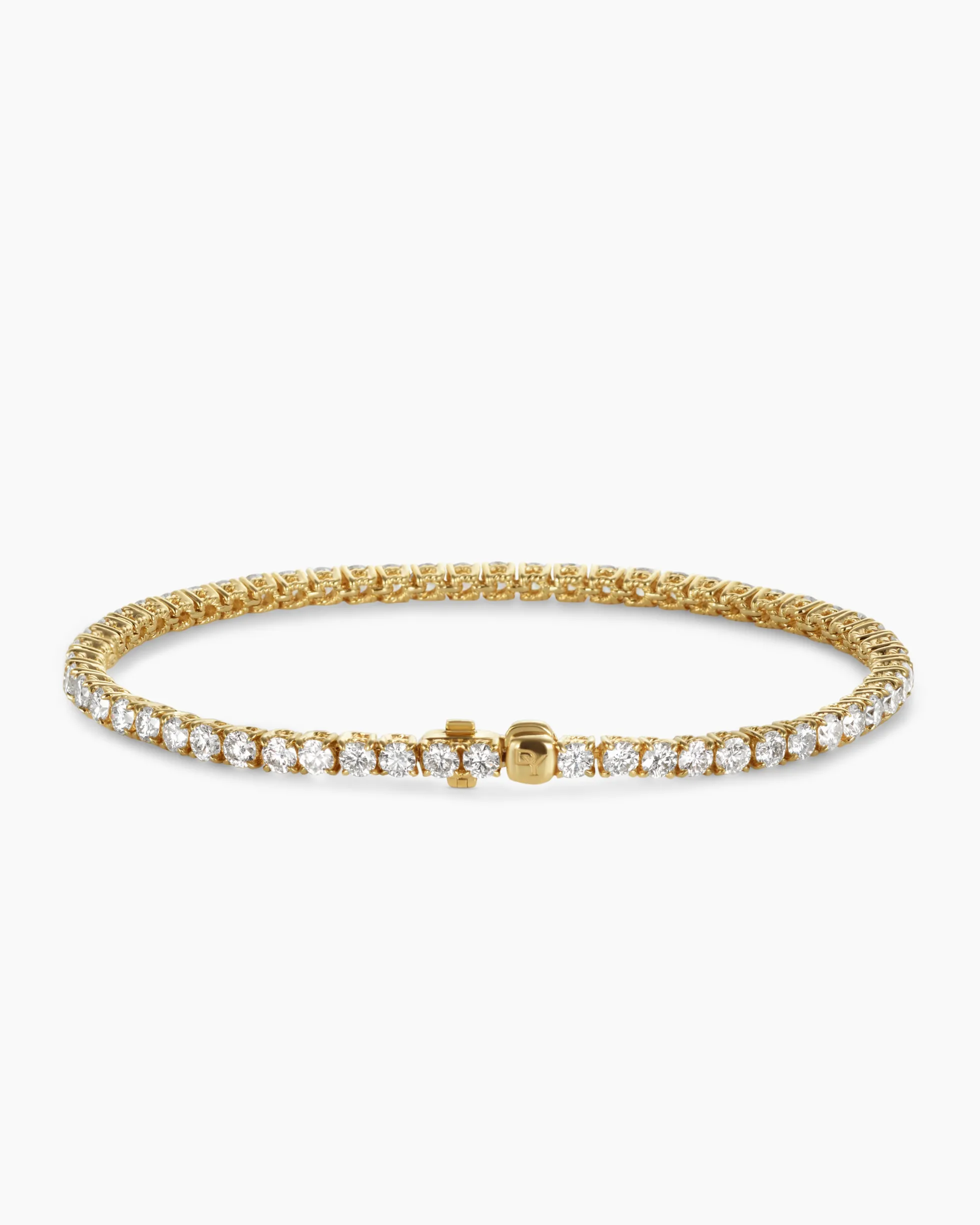 Tennis Bracelet 18K Yellow Gold with Diamonds, 3mm