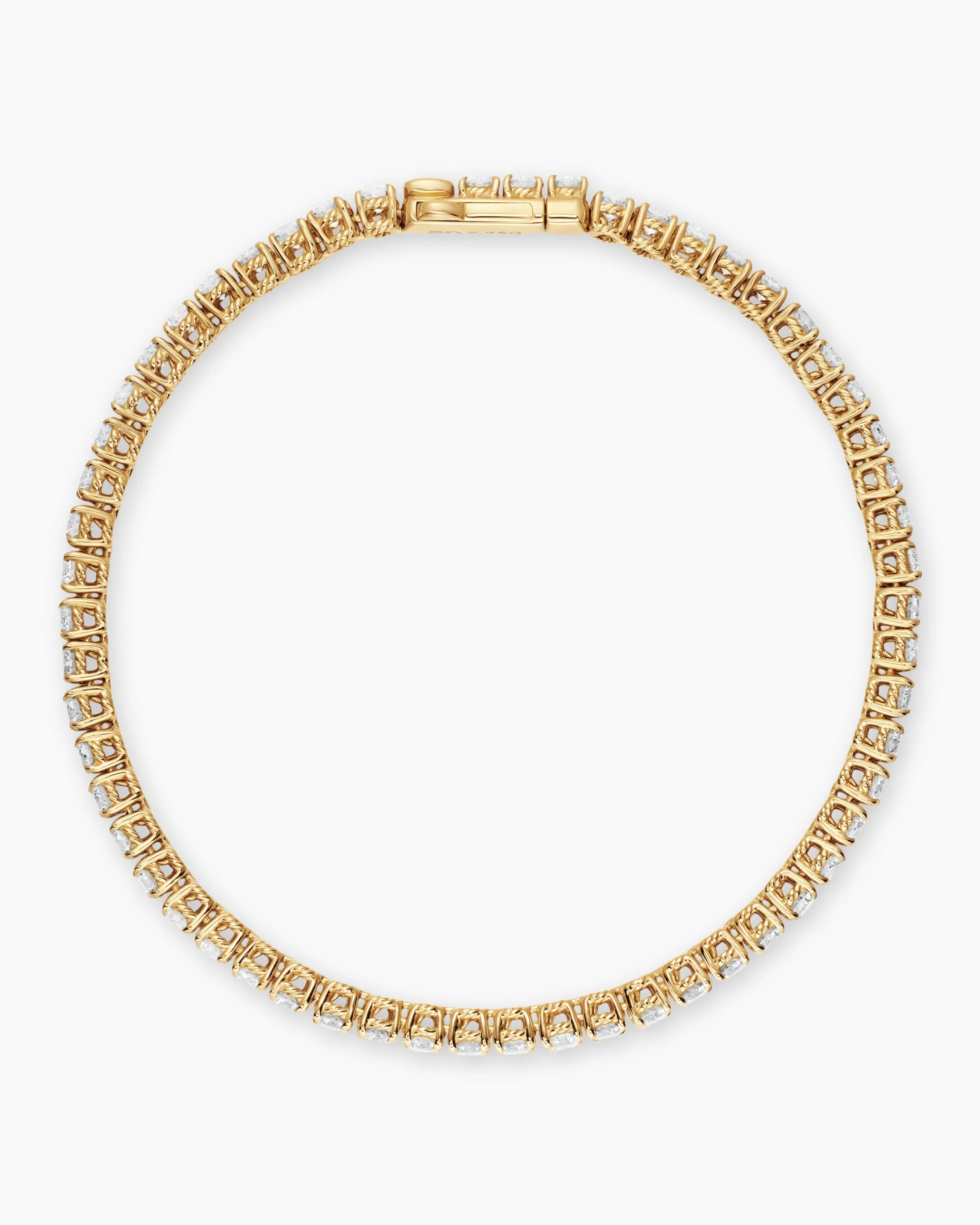 Tennis Bracelet 18K Yellow Gold with Diamonds, 3mm