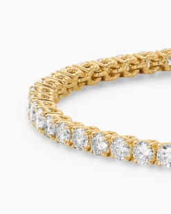 Tennis Bracelet 18K Yellow Gold with Diamonds, 3mm