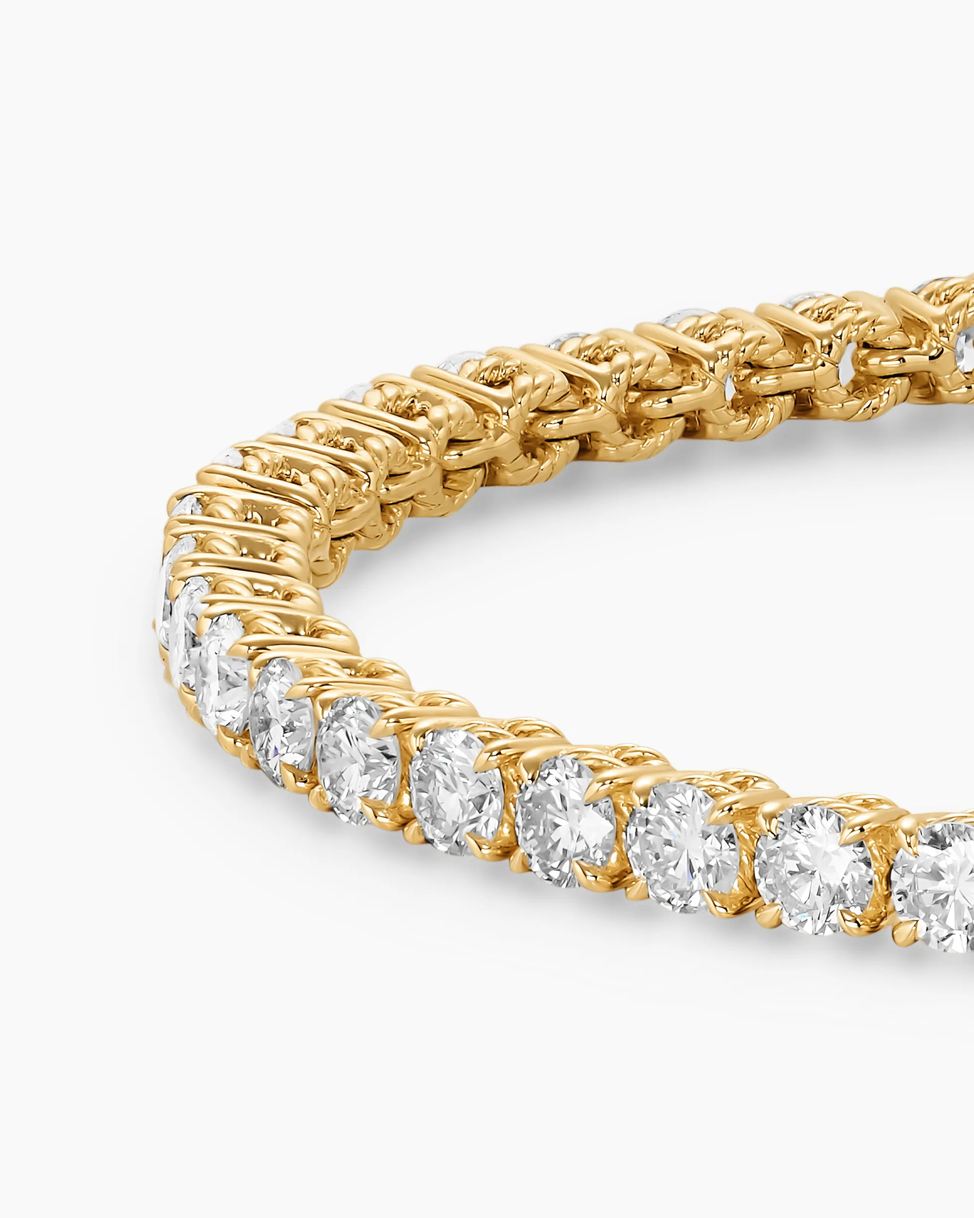 Tennis Bracelet 18K Yellow Gold with Diamonds, 3mm