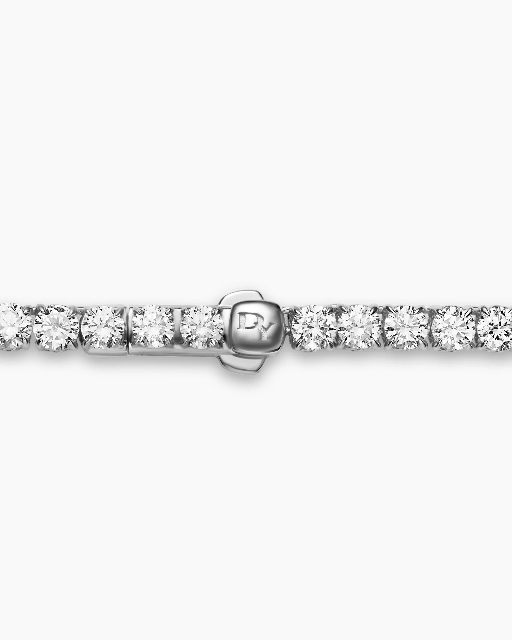 Tennis Necklace 18K White Gold with Diamonds, 3mm