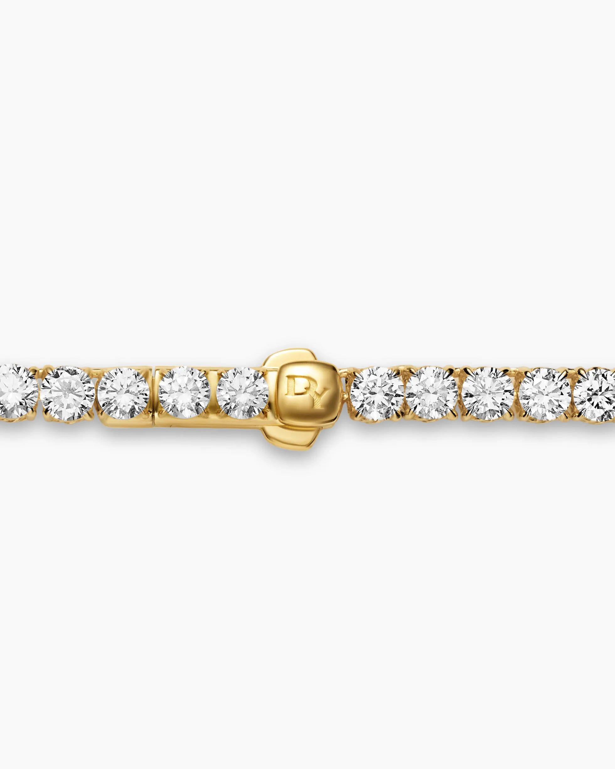 Tennis Necklace 18K Yellow Gold with Diamonds, 3mm