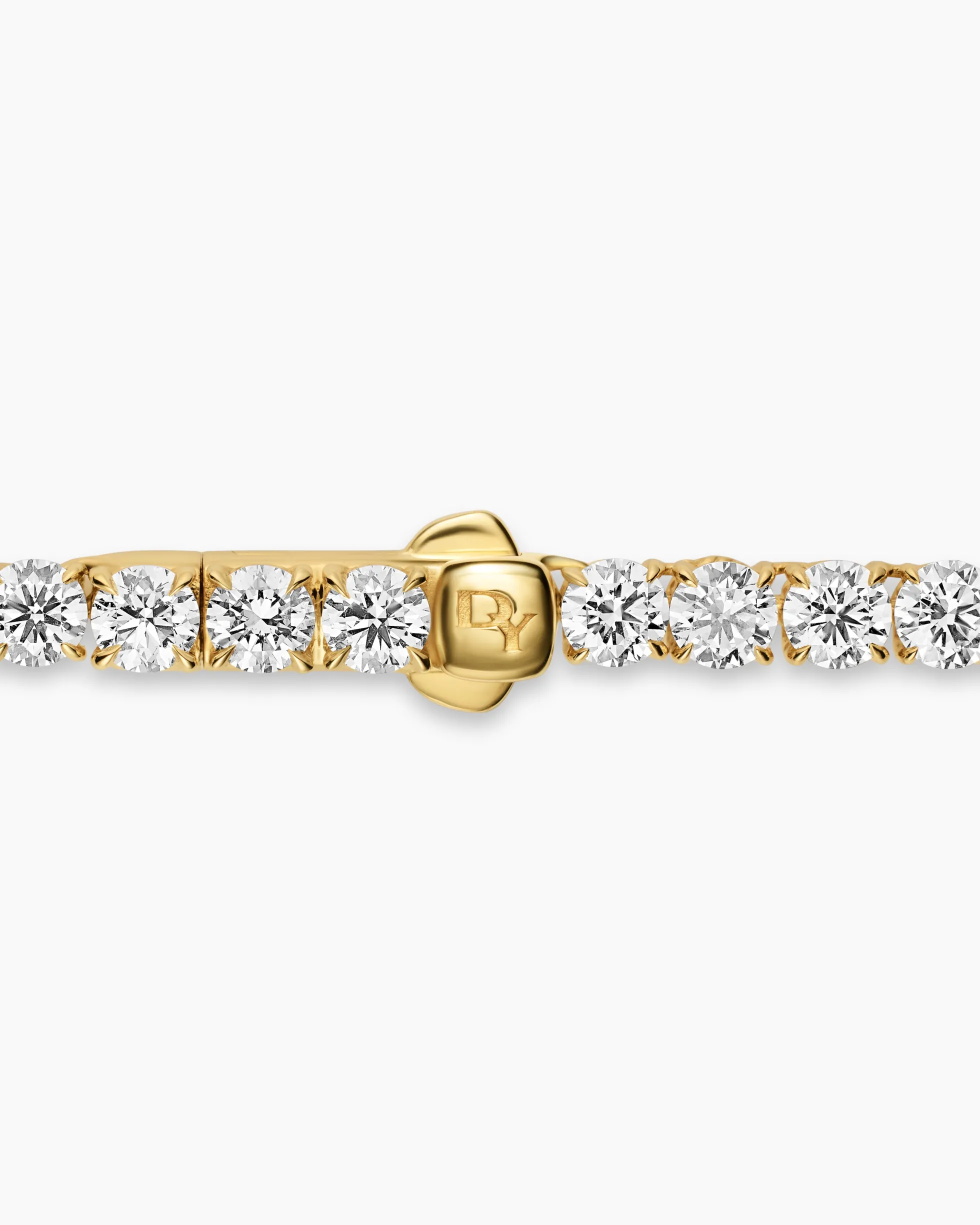 Tennis Necklace 18K Yellow Gold with Diamonds, 4mm