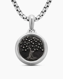 Tree of Life Amulet Sterling Silver with Bronze, 22.8mm