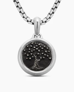 Tree of Life Amulet Sterling Silver with Bronze, 22.8mm