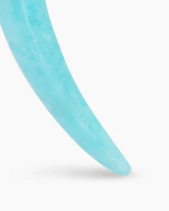 Tusk Amulet Amazonite and 18K Yellow Gold, 31mm